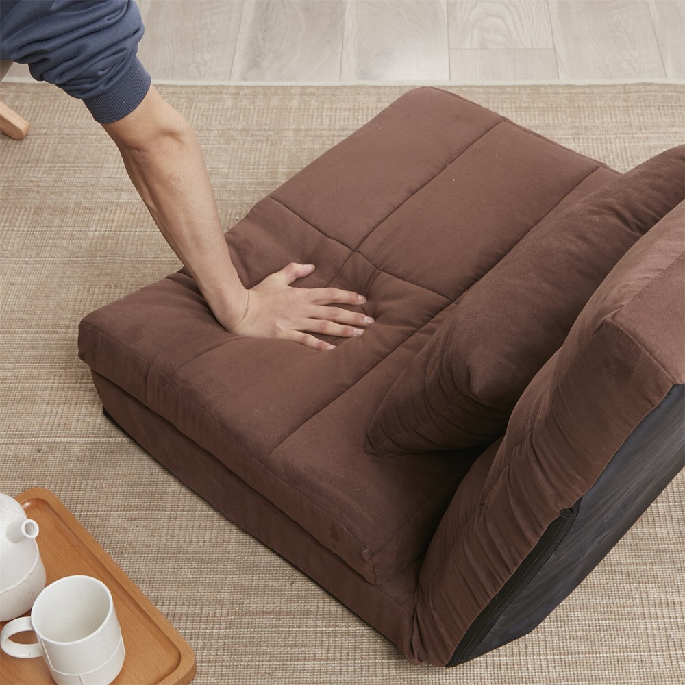Convertible Sofa Bed Adjustable Floor Couch Single Sofa Chairs Folding Sofa Bed