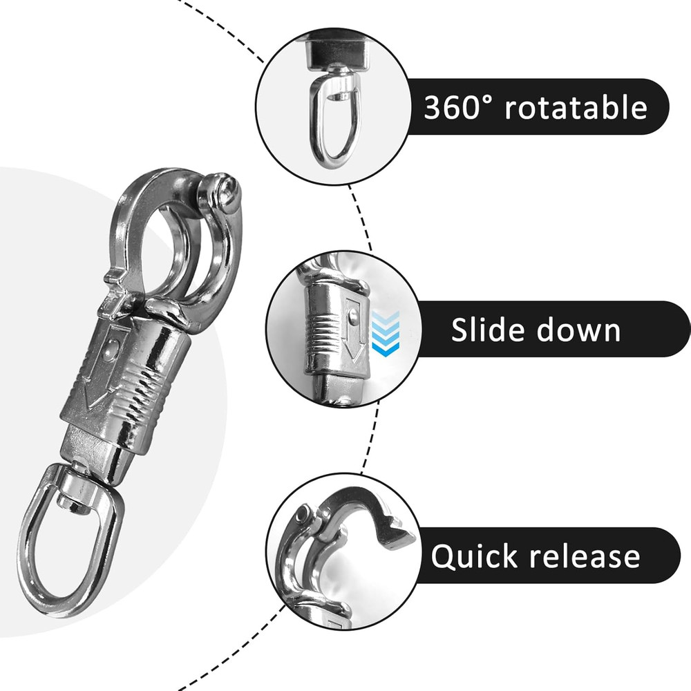 Ackron Panic Snap，Quick Release U-Type Snap Quick Release Clip Suitable for Lead