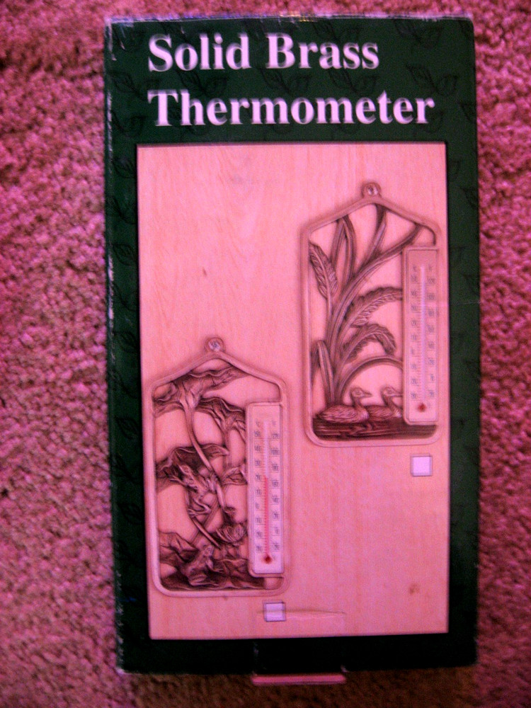 NIB Nautical Style SOLID BRASS THERMOMETER