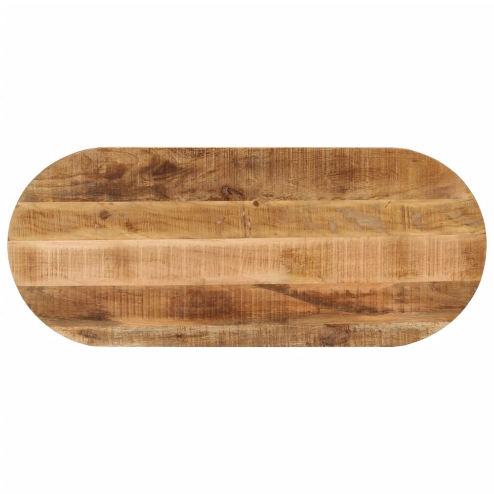 Table Top Natural Solid rough mango wood Medium Table Top Oval