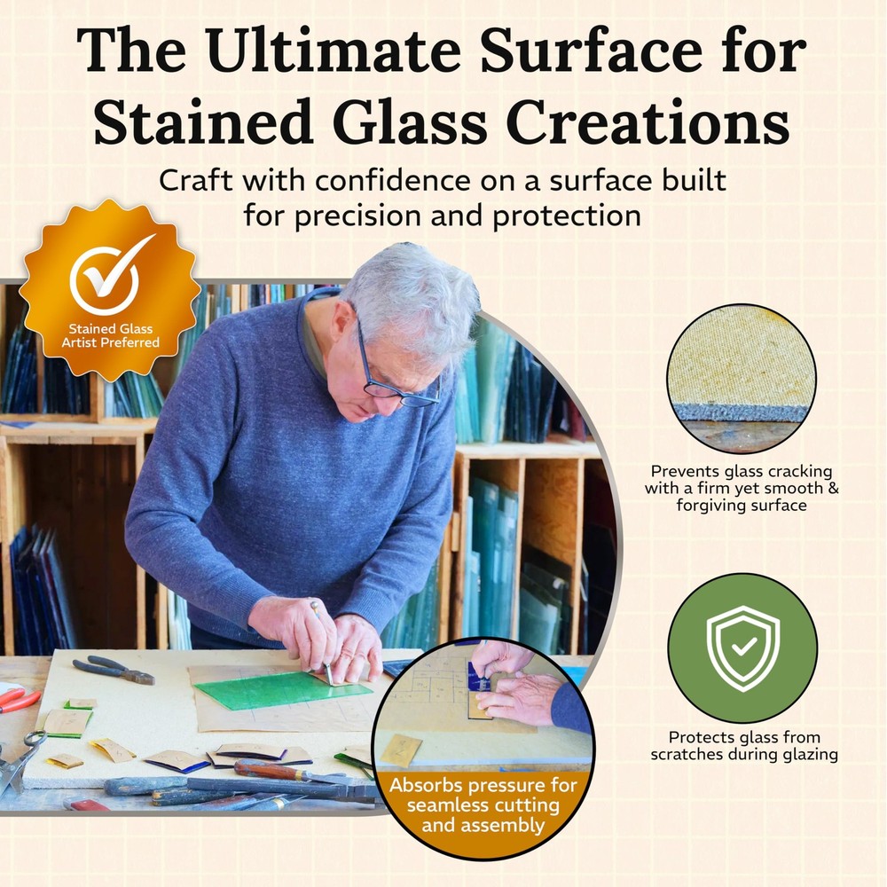 Homasote Board For Stained Glass Work Surface | 24'' x 24'' Homasote Stained ...
