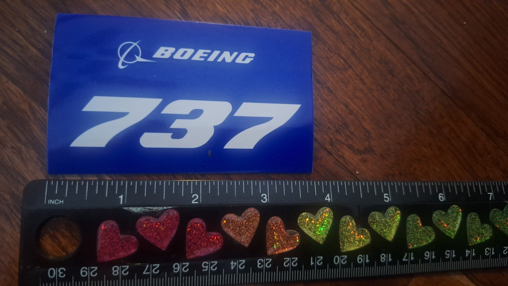 BOEING 737 Rectangular sticker- New