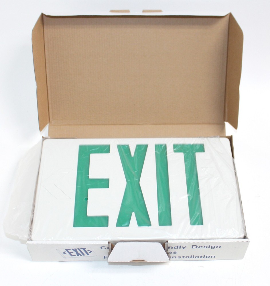 LED Exit Lighting Fixture Single or Double Face , Battery Backup, 6 PCS