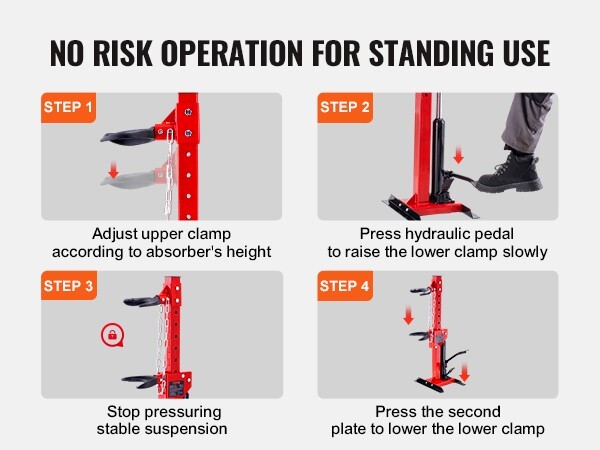 VEVOR Strut Spring Compressor, 4.5 Ton/9920 LBS Hydraulic Jack