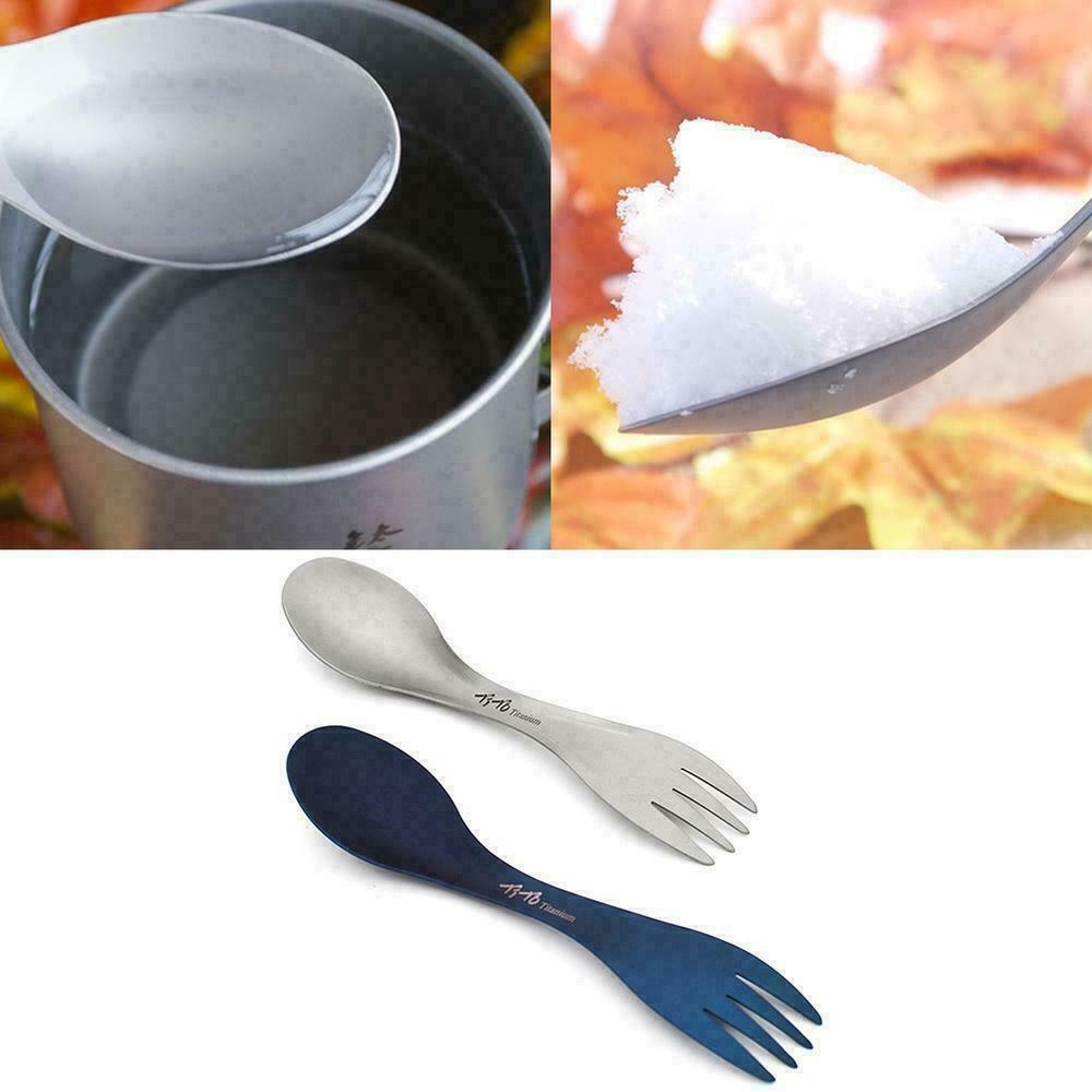 Outdoor Camping Picnic titanium Spoons Fork Tableware Ultralight Nice