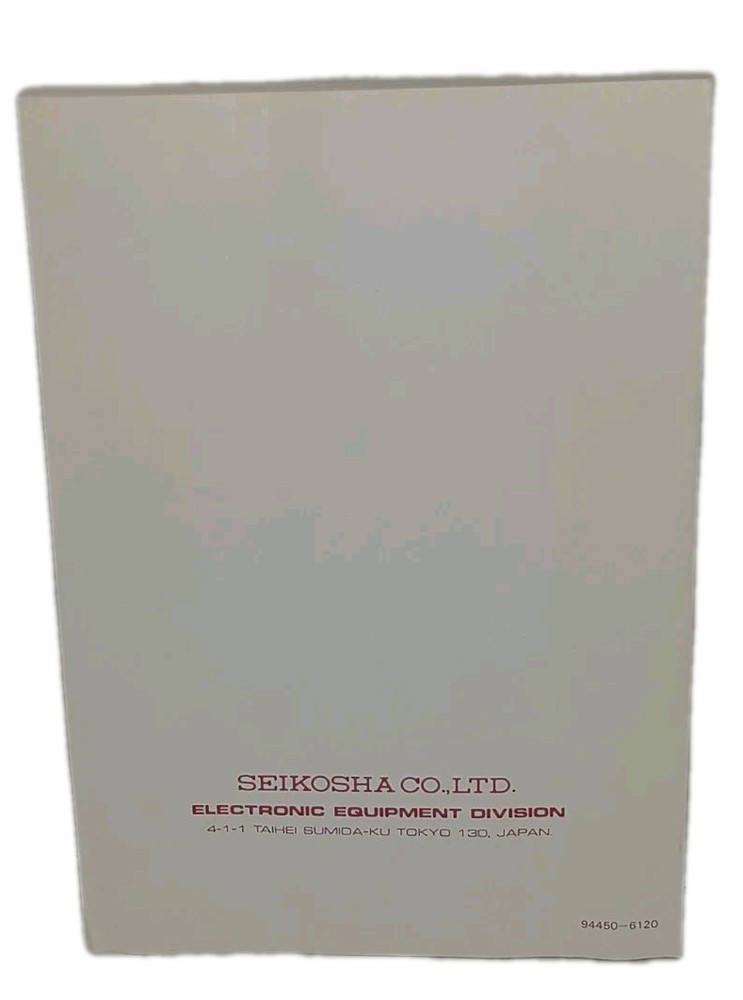 Seikosha Sp-2000 Plus MATRIX Printer For Commodore MANUAL ONLY