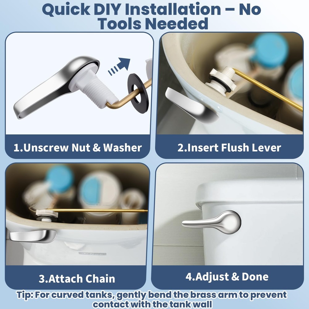 Toilet Handle Replacement Kit Universal Front Mount Toilet Flush Handle