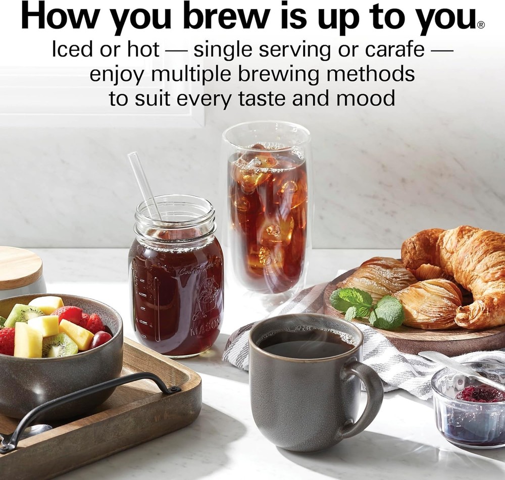 Hamilton Beach FlexBrew Advanced 5-in-1 Programmable Single or 12 Cup Drip