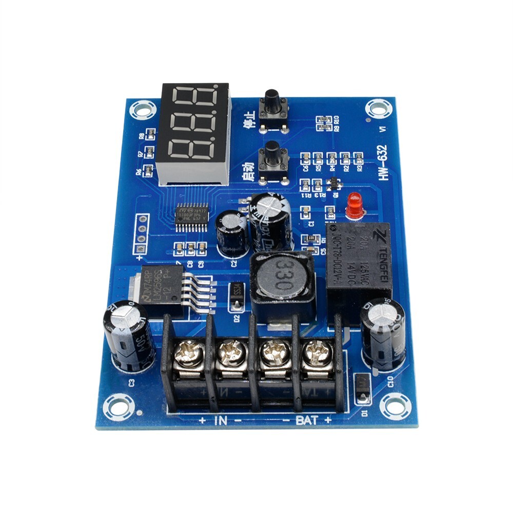 12V - 24V Battery Charge Controller Protection Module w/ LED Voltmeter XH-M603