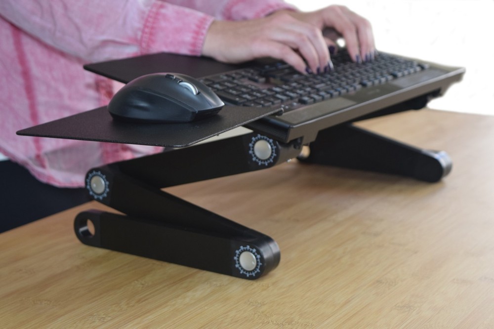 Standing Computer Keyboard Stand Adjustable Height Tilt Ergonomic Riser Raise