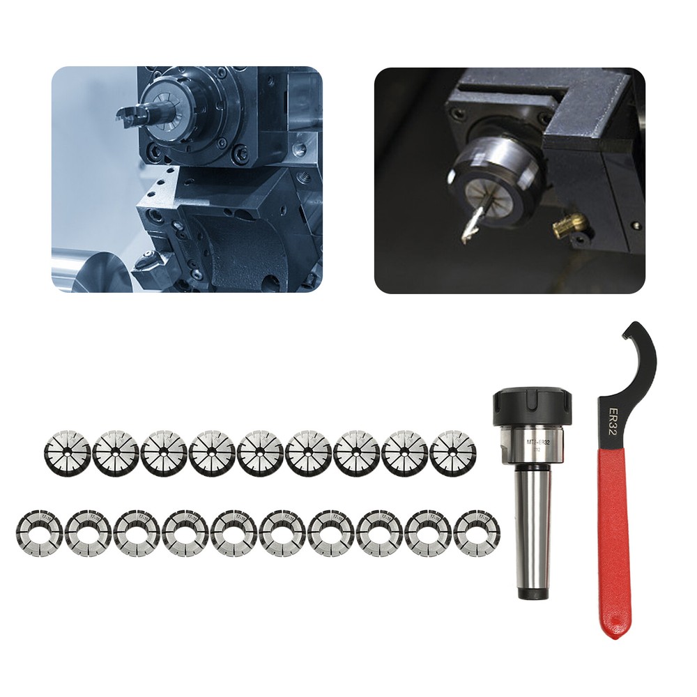 Collet 18Pc/Set Shank Chuck Tools+Box Fit Milling Machine/Lathe/Drilling