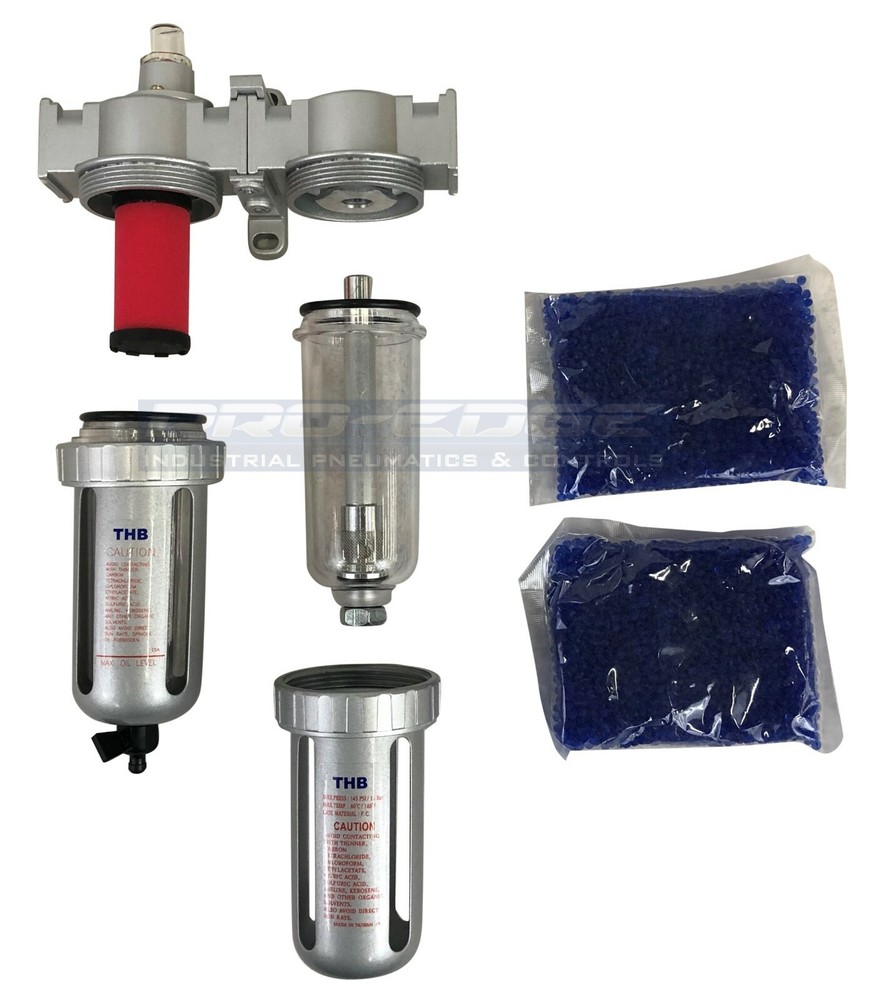 3/8" COMPRESSED AIR INLINE FILTER & DESICCANT DRYER COMBINATION