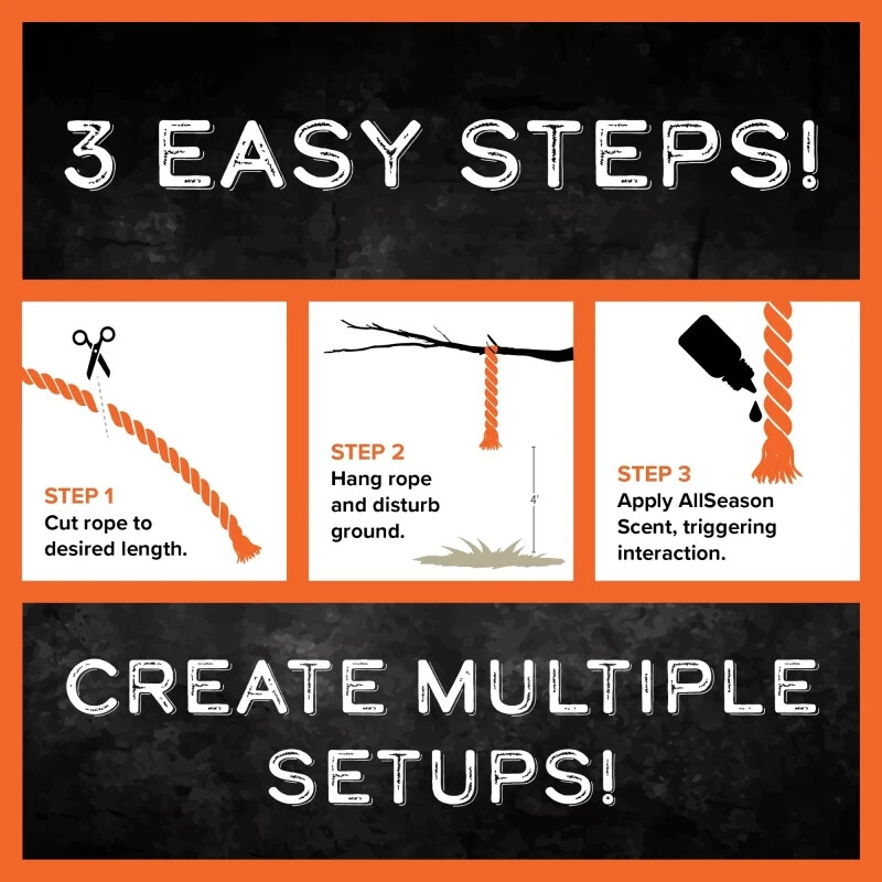 HODAG HEMPSCENT ROPE SYSTEM MULTIPLE SETUPS DEER LURE SETUP