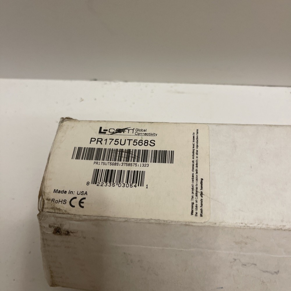 L-COM PR175UT568S Cat 5e 16 In-Line Coupler Rackmount Panel