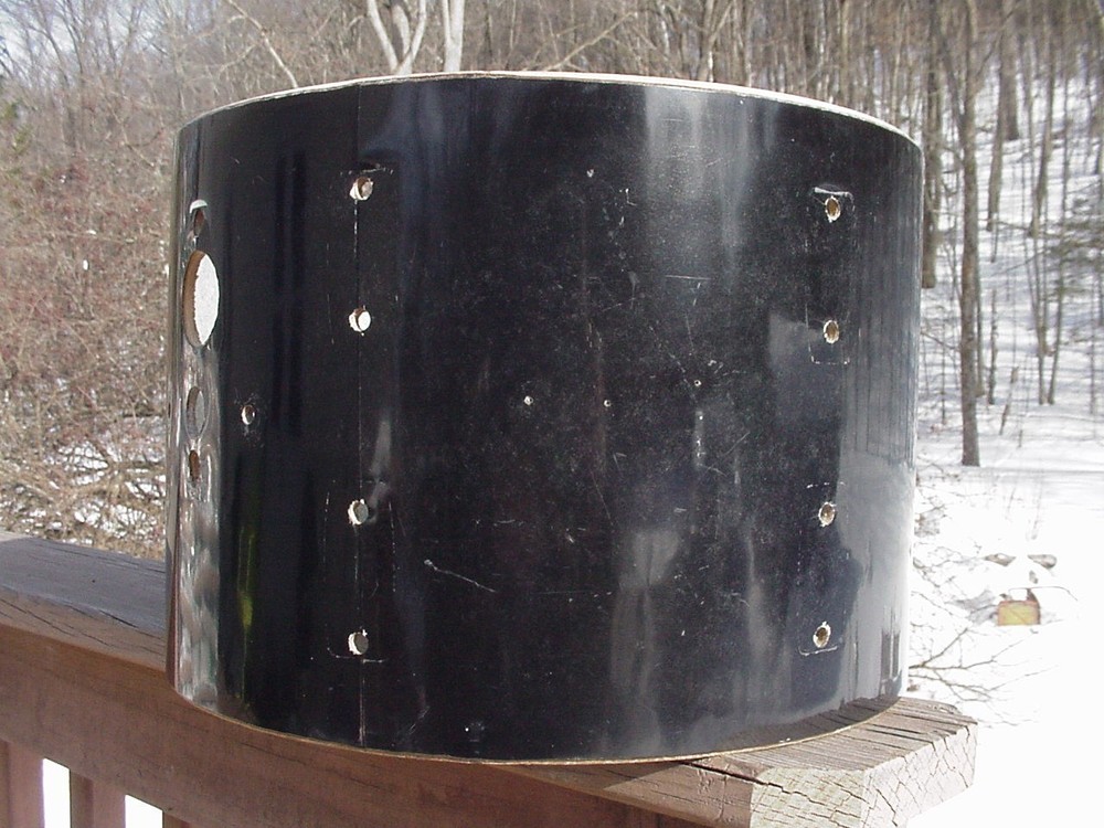 1971 ROGERS DRUMS 9x13 Powertone gloss black ebony tom drum shell project