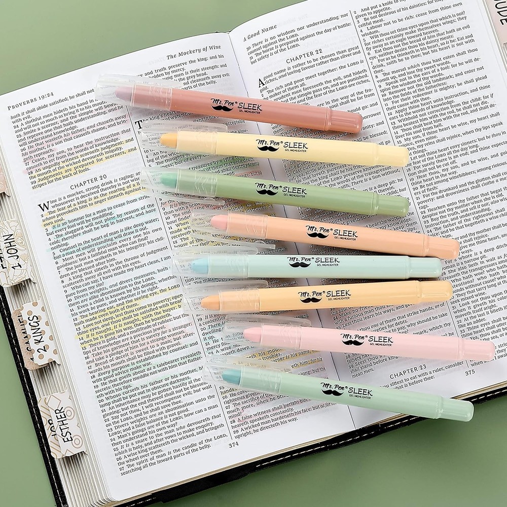 Mr. Pen- Gel Highlighter Set, 16 Pack, 1 Count (Pack of 1), Multicolor