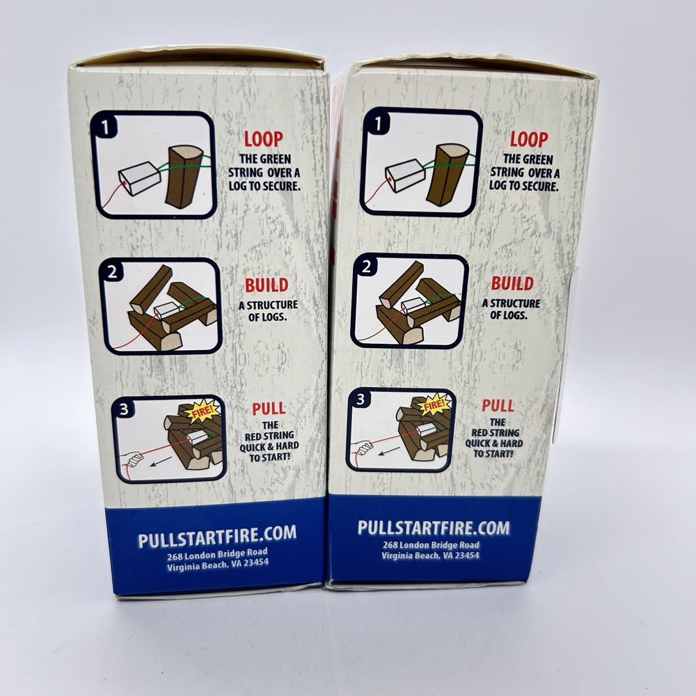 Pull Start Fire Pull String Firestarter No Matches Required 2 Boxes Of 3 New