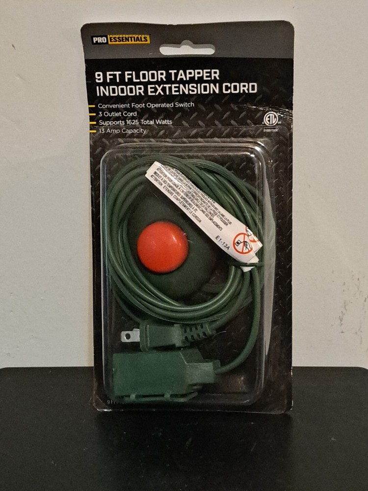 Pro Essentials 9 Ft Floor Tapper Indoor Extension Cord