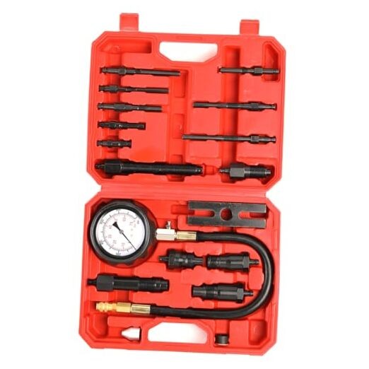 17pc Diesel Engine Compression Tester Kit - Diesel Compression Tester - Red