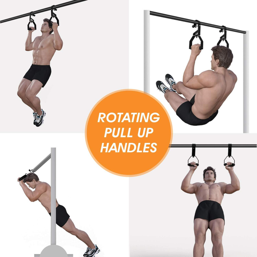 Rotating Pull up Handles for Pull up Bar/Pull up Grips/Barbell Handles with Non-