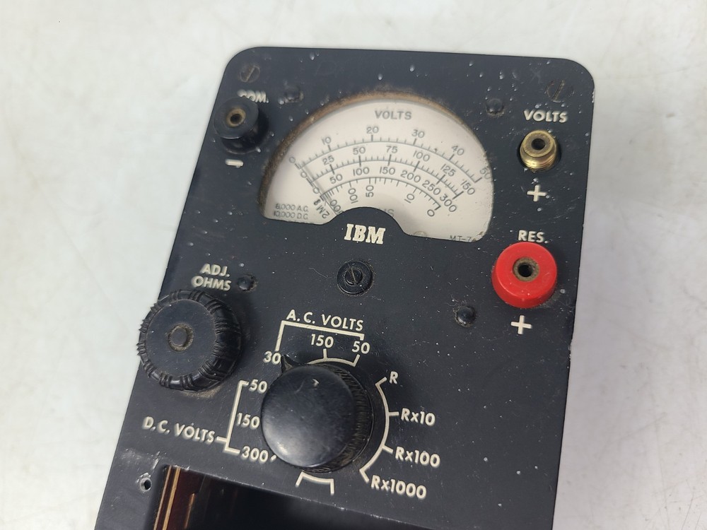 Vintage IBM Voltmeter OHM Meter Model MT-7 Multimeter Bundle