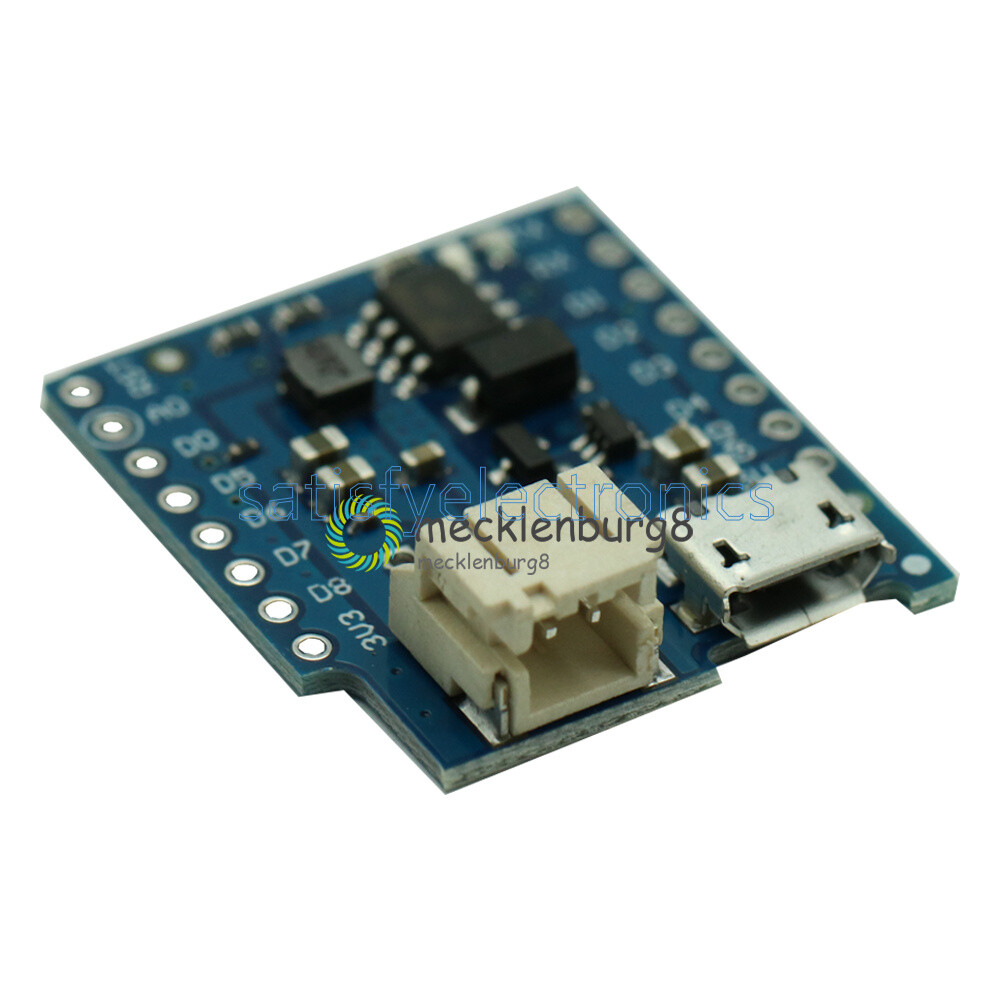 Battery Shield For WeMos D1 mini single lithium battery Charging & Boost