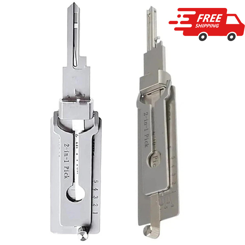 2-in-1 Stainless Steel Key Decoder SS001 PRO Lock Decoder Repair Tools-(1pc)*