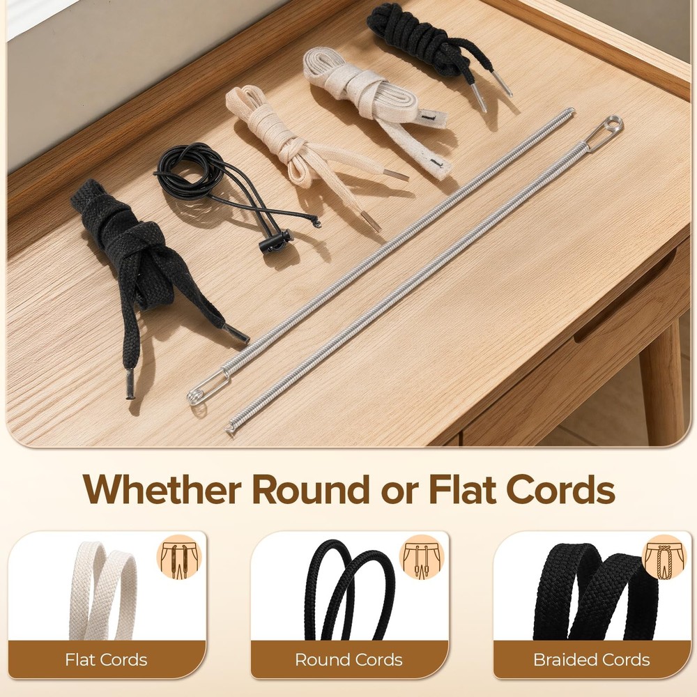 3 Pack Elastic Drawstring Threader Tool, Easy Drawstring for Fits Sweatpants,...