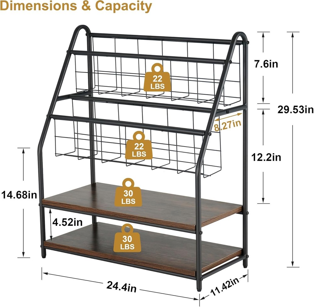 Magazine Display Stand, Freestanding, Durable and sturdy, Multi-functional