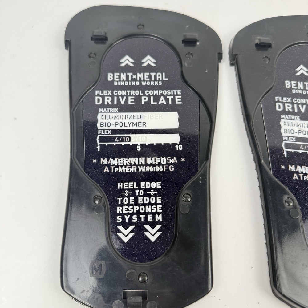 Bent Metal Snowboard Bindings Drive Plates Flex Control Composite Medium Black