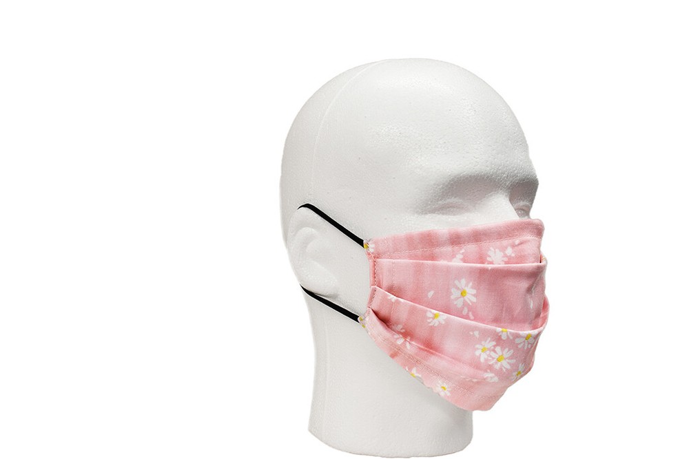 Pink Flower Face Mask