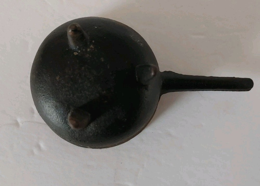 Salesman Sample Cast Iron Footed Handled Pot