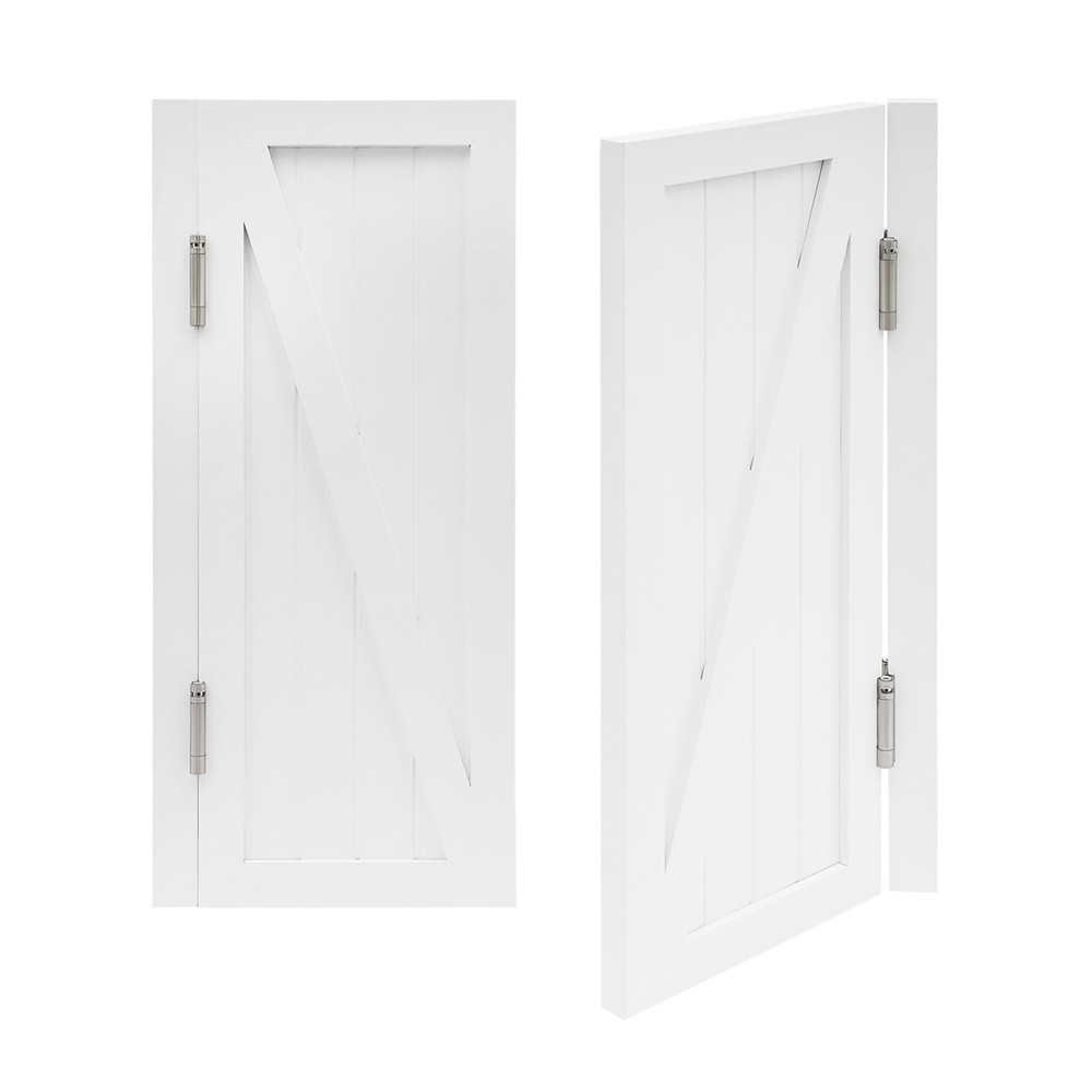 Partition Doors Solid Wood Entrance Partial Door Double-Doors Leaf for Home Yard