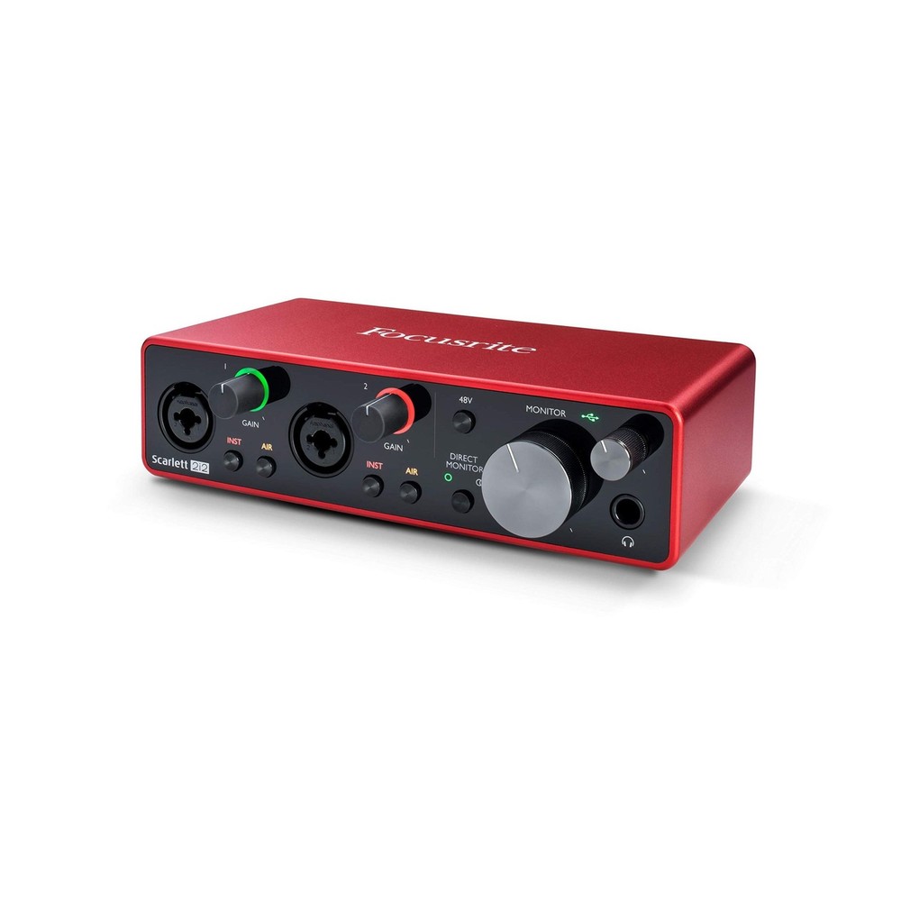Focusrite Scarlett 2i2 Studio 3rd Gen USB Audio Interface Bundle with Mic & More