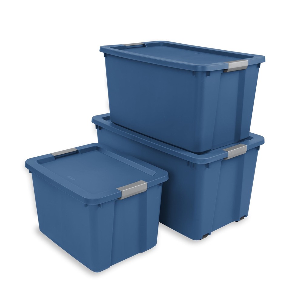 Sterilite Large Storage Bin, 20 Gallon Plastic Storage Container with Latch Lid