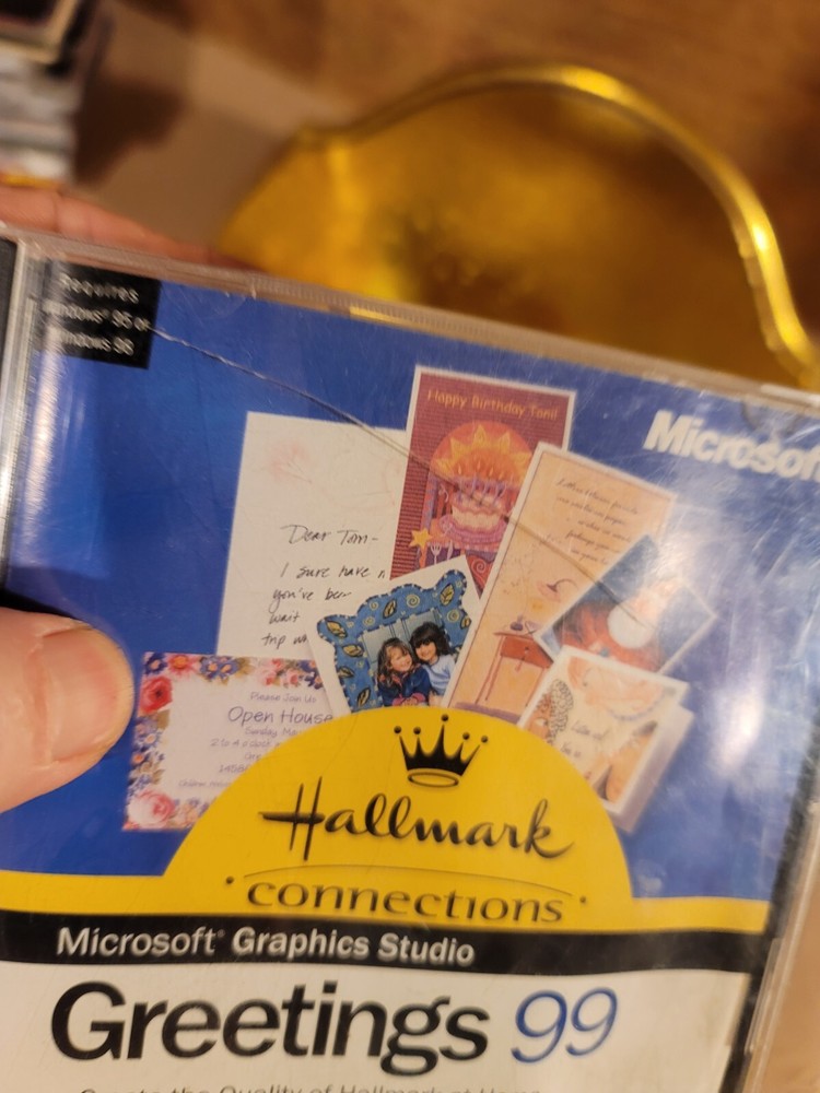 Microsoft Greetings 99 Hallmark Connections Workshop CD Win95 Win98 Windows