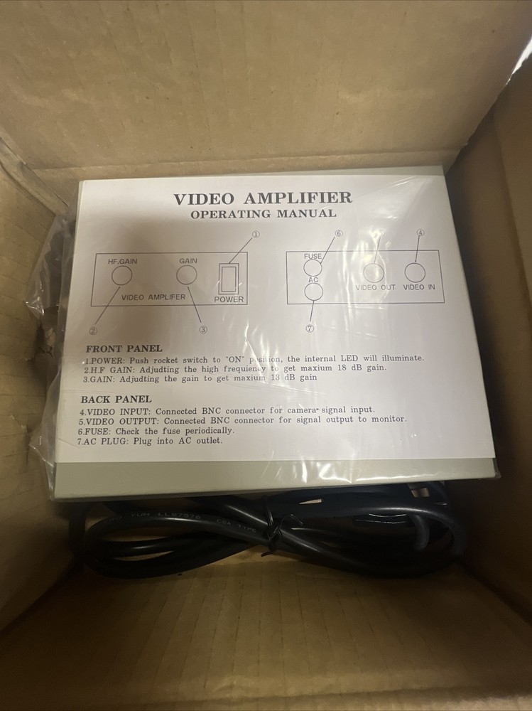 Video Amplifier 201454