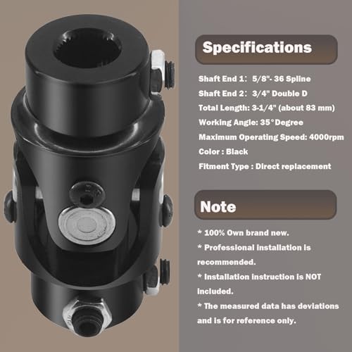 Steering Shaft Universal U Joint Automotive Replacement Universal Joints