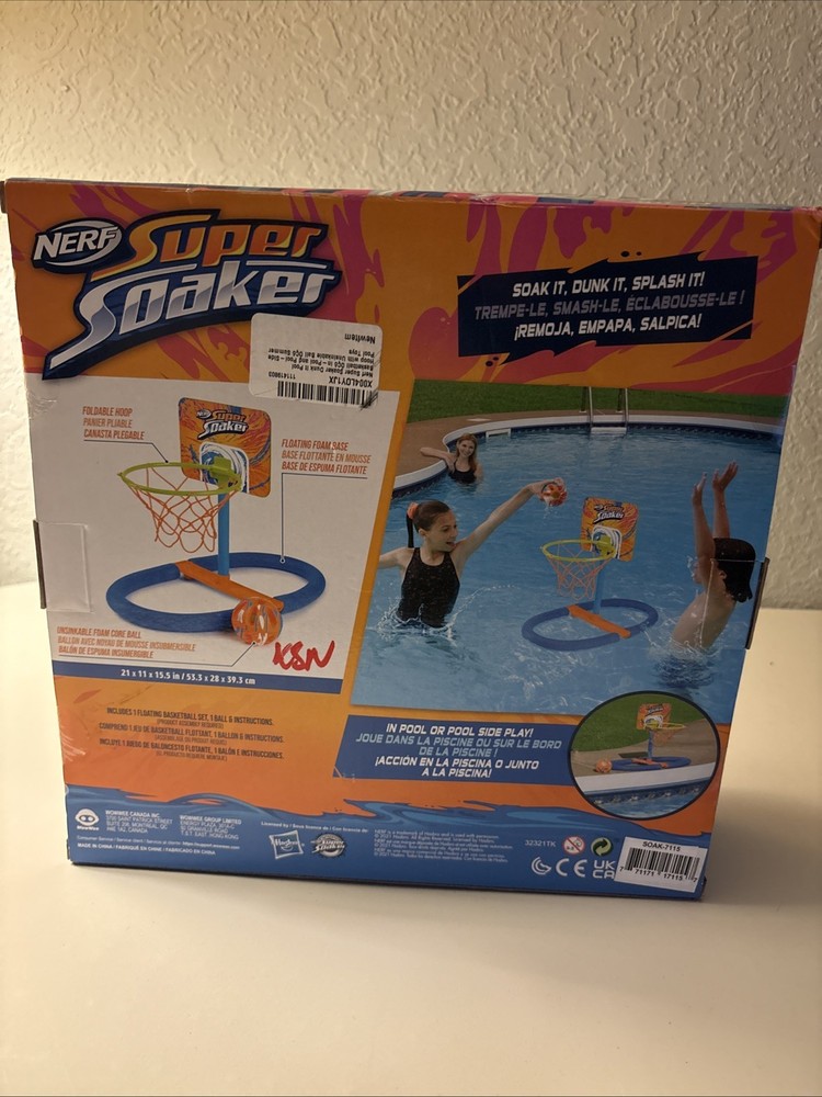 Nerf Super Soaker, Dunk It Pool Hoops, Dunk The Competition, Squeezable Ball