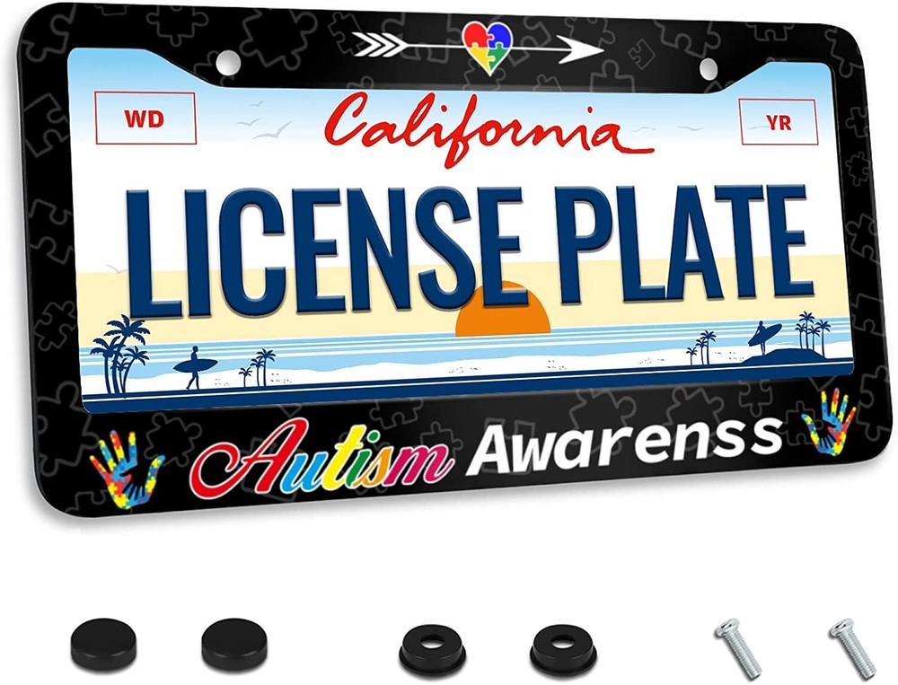 Autism Awareness License Plate Frame