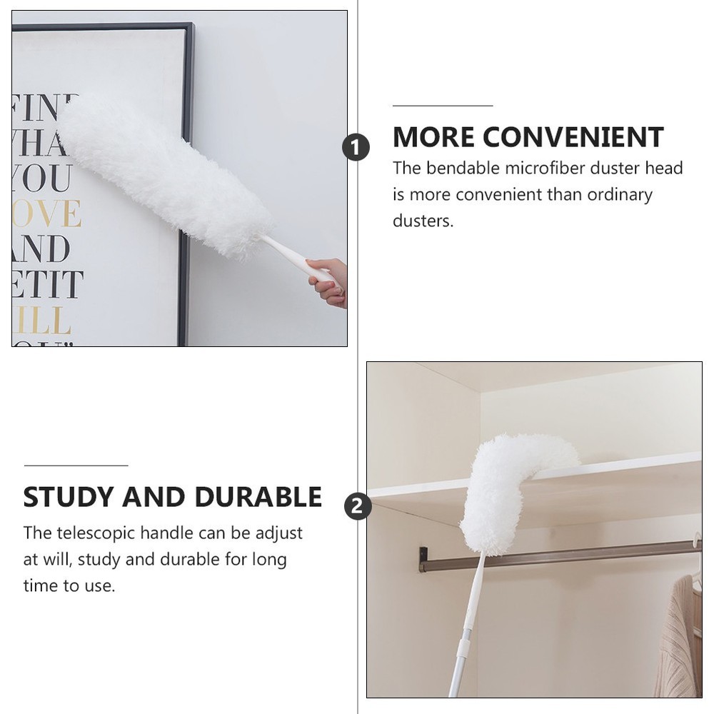 Dust Cleaning Brush Washable Microfiber Duster Bendable Hand Sweeper