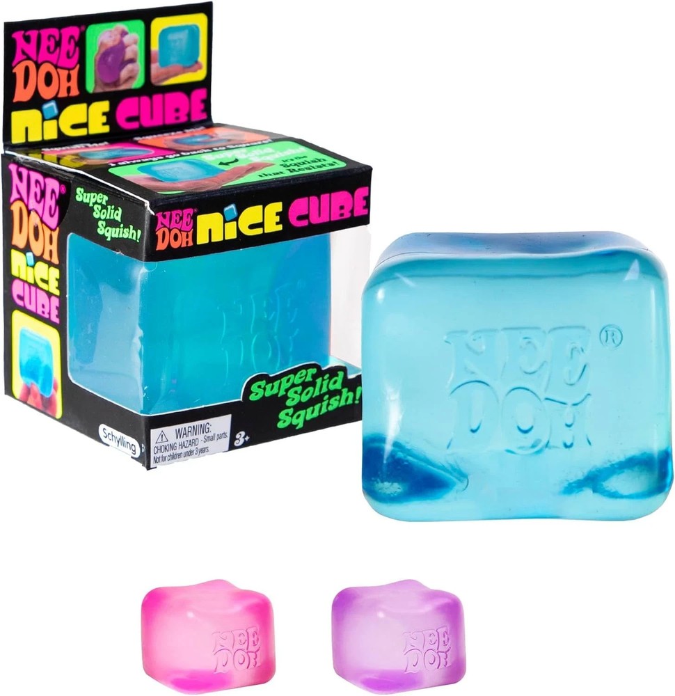Nee Doh Nice Cube -Sensory Squeeze Toy with Super Solid Squish AE