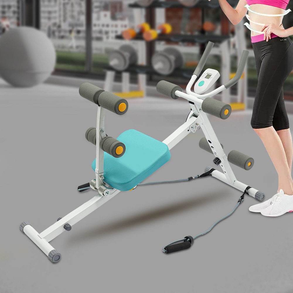 Foldable Multi-Workout Ab Machine Abdominal Cruncher Sit Up Bench Side Shaper