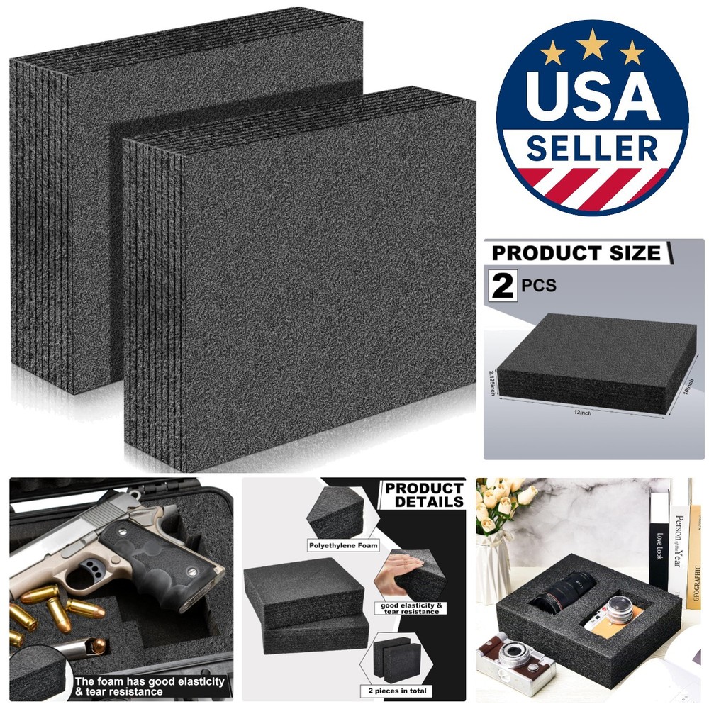 Versatile Black Polyethylene Foam Sheets - 2 Pcs, Cuttable for Custom Needs!