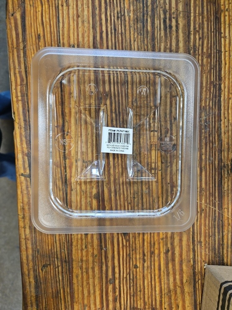 Thundergroup PLPA7160C 1/6 Pan Lid Solid Plastic