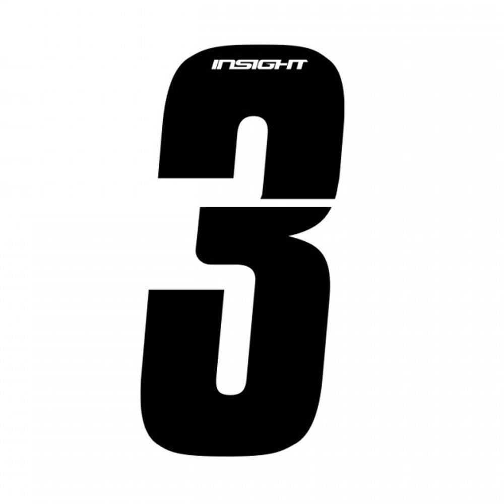 Insight 2" Side Plate Numbers 3 Black