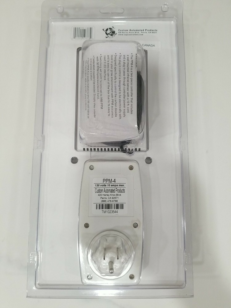 CO2 Monitor Controller Carbon Dioxide Hydroponics PPM4 C.A.P Sensor