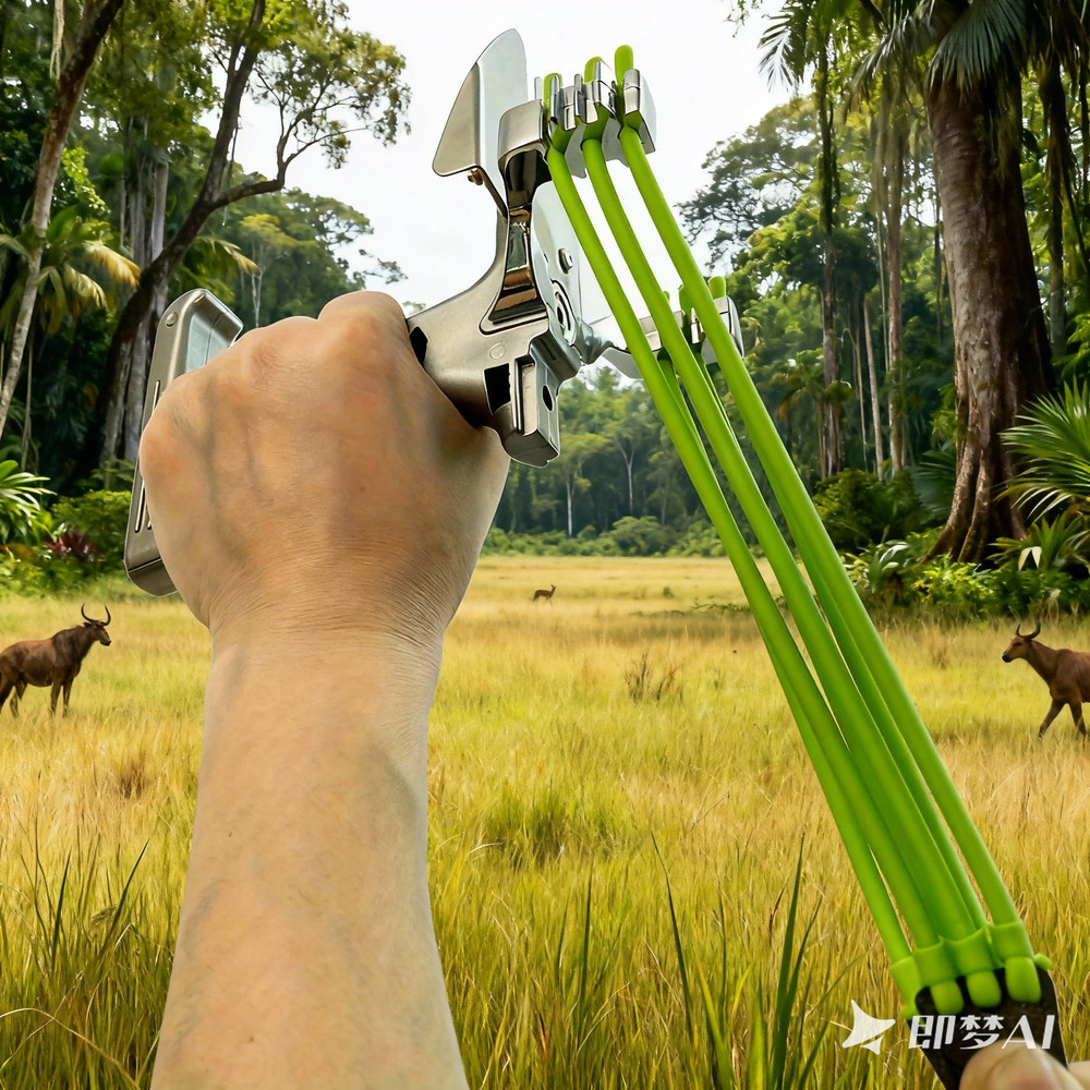 Multi-Function Slingshot Hunting with Arrow Launcher Portable Survival Catapult
