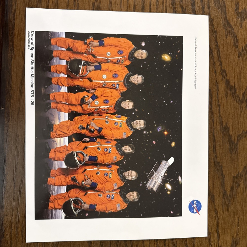 NASA Space Shuttle STS-125 Crew Lithograph (8x10)