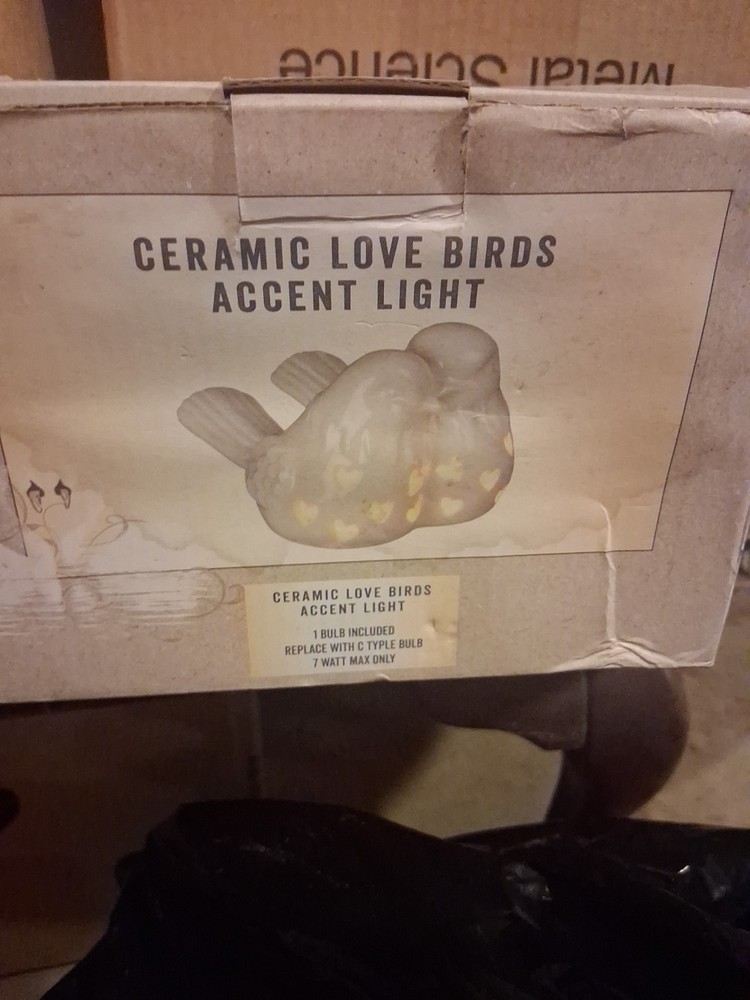 Ceramic Love Birds Light